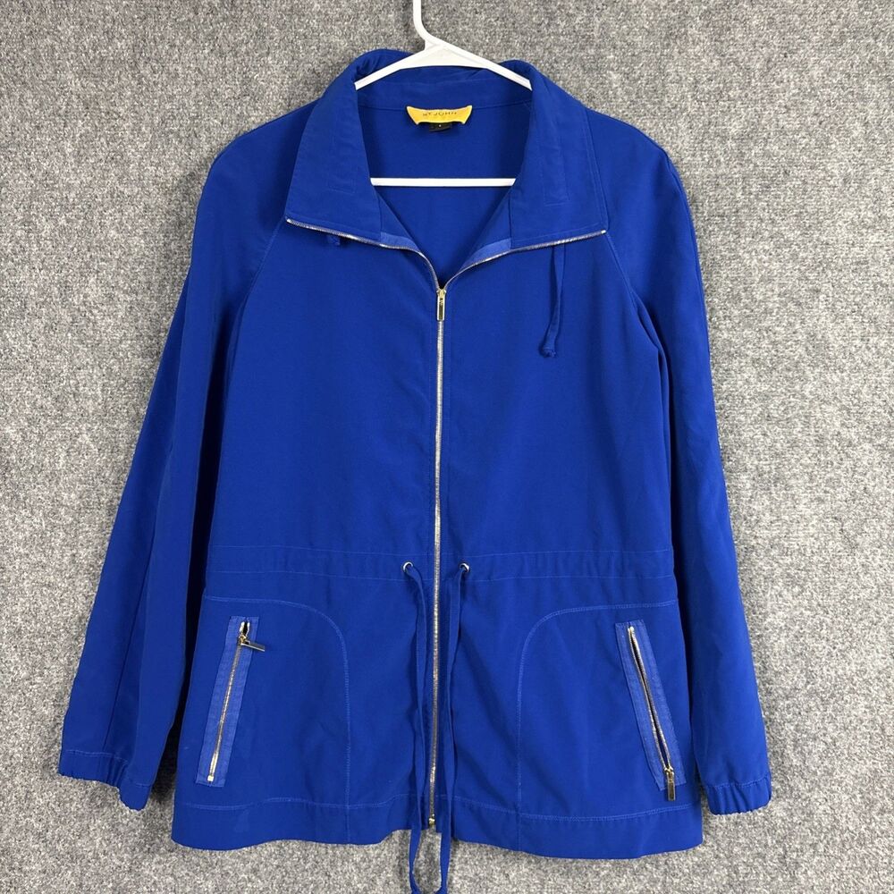 ST. John Jacket Womens Size S Blue Outdoors Sporty Preppy Active